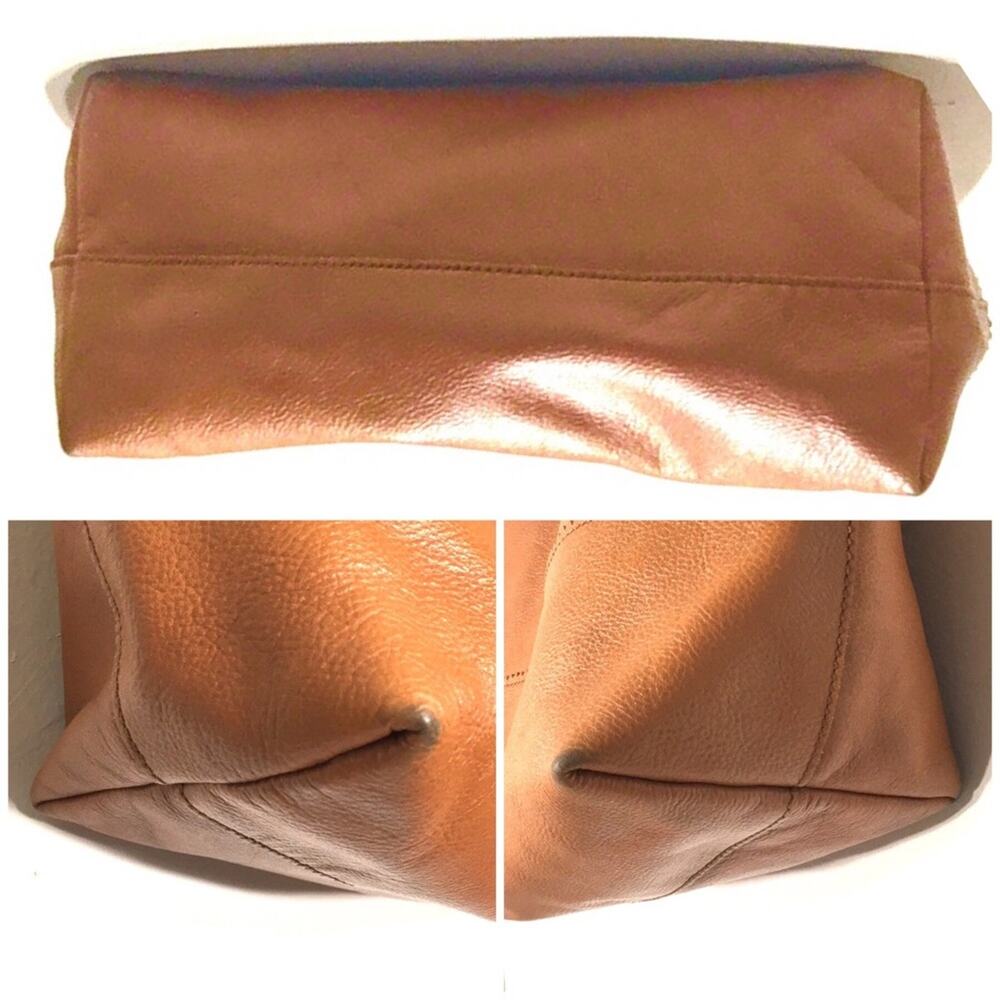 J. CREW tote bag bourbon pebble leather color - Picture 6 of 10